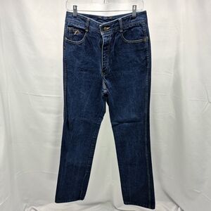 VTG 80s 90s Jordache Horse Head Logo Jeans Dark Wash High Waist Straight Leg 30W